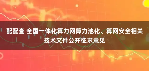 配配查 全国一体化算力网算力池化、算网安全相关技术文件公开征求意见
